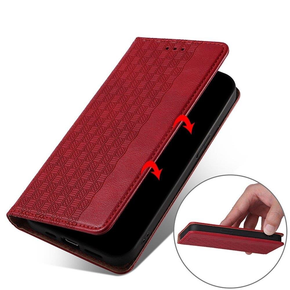 Telefoni kaaned Magnet Strap Case Case for Samsung Galaxy A12 5G Pouch Wallet + Mini Lanyard Pendant (Red) цена и информация | Telefoni kaaned, ümbrised | kaup24.ee