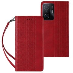 Telefoni kaaned Magnet Strap Case Case for Samsung Galaxy A12 5G Pouch Wallet + Mini Lanyard Pendant (Red) hind ja info | Telefoni kaaned, ümbrised | kaup24.ee