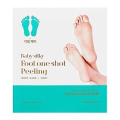 Отшелушивающий скраб для ног в виде носков Holika Holika Baby Silky Foot One Shot Peeling, 2x25мл цена и информация | Кремы, лосьоны для тела | kaup24.ee