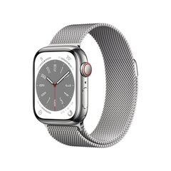 Apple Watch Series 8 GPS + Cellular 45mm Silver Stainless Steel Case ,Silver Milanese Loop MNKJ3EL/A LV-EE hind ja info | Nutikellad (smartwatch) | kaup24.ee