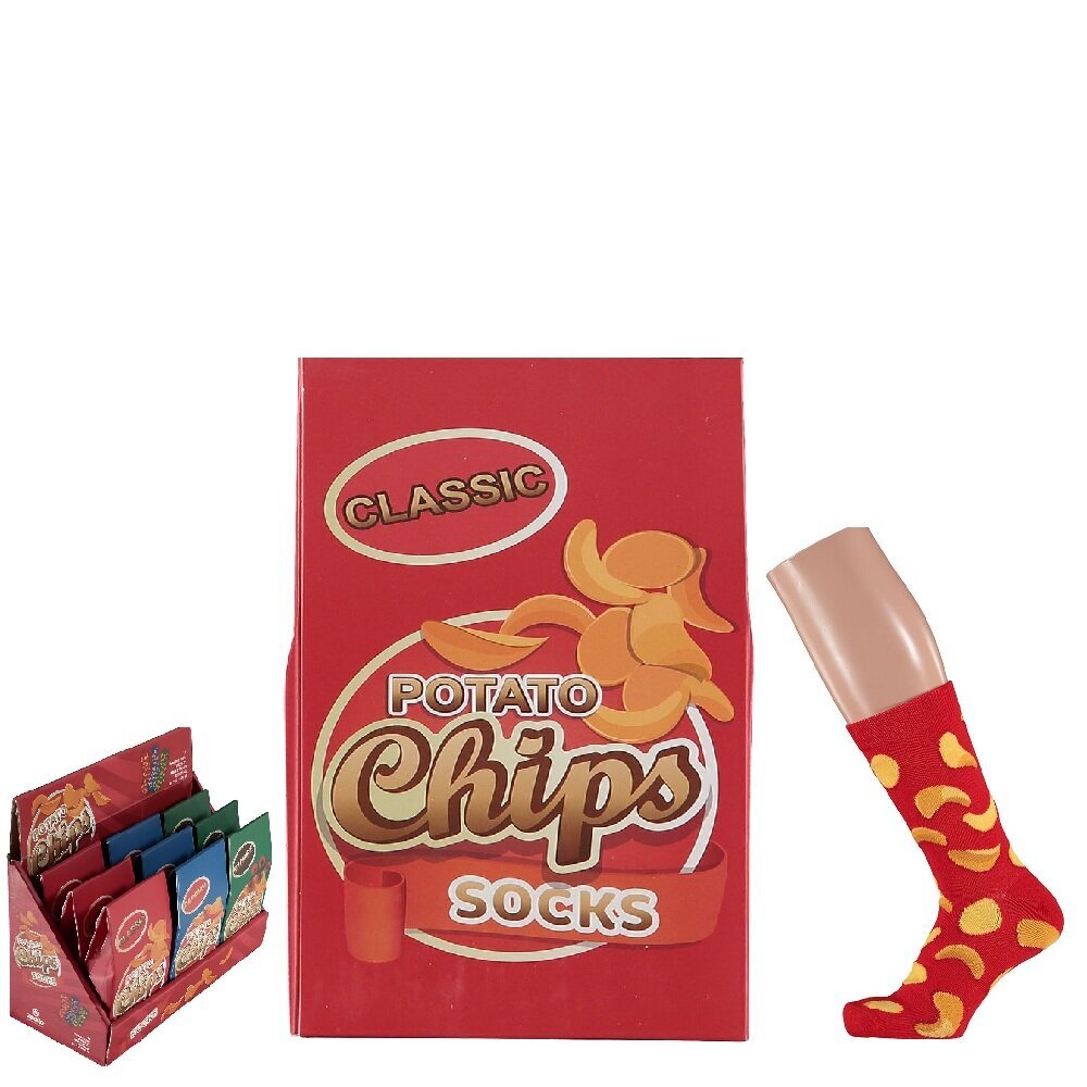 Unisex sokid kinkekarbis Potato Chips Socks, Classic цена и информация | Naiste sokid | kaup24.ee