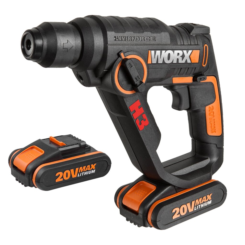 Pöördvasar SDS Plus WORX WX390.1 цена и информация | Akutrellid, kruvikeerajad | kaup24.ee