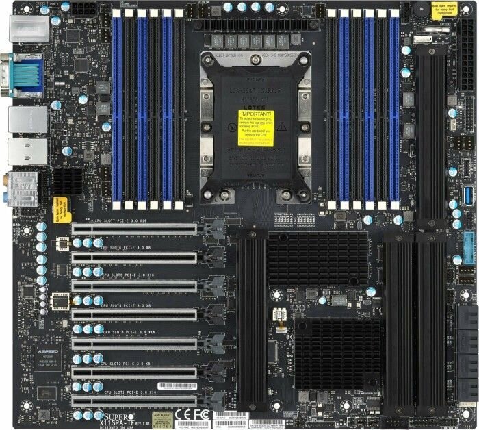 Supermicro MBD-X11SPA-T-O motherboard Intel® C621 LGA 3647 (Socket P) Extended ATX цена и информация | Emaplaadid | kaup24.ee