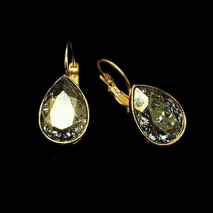 Naiste kõrvarõngad DiamondSky Crystal Drop Swarovski kristallidega, kuldne цена и информация | Kõrvarõngad | kaup24.ee