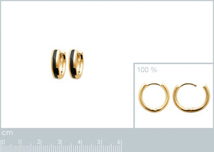 750° kullaga kaetud kõrvarõngad, ⌀ 1.5 cm, toodetud Prantsusmaal hind ja info | Kõrvarõngad | kaup24.ee
