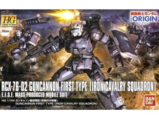 Сборная пластиковая модель Bandai - HG The Origin 011 Gundam RCX-76-02 GUNCANNON First Type (Iron Cavalry Squadron), 1/144, 60656 цена и информация | Конструкторы и кубики | kaup24.ee