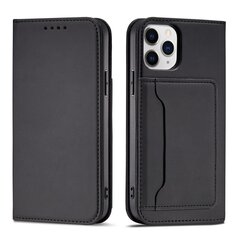 Telefoni kaaned Magnet Card Case for iPhone 12 cover card wallet card stand (Black) hind ja info | Telefoni kaaned, ümbrised | kaup24.ee