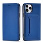 Telefoni kaaned Magnet Card Case for iPhone 12 cover card wallet card stand blue (Niebieski) цена и информация | Telefoni kaaned, ümbrised | kaup24.ee