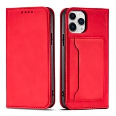 Telefoni kaaned Magnet Card Case for iPhone 12 Pro Pouch Card Wallet Card Holder (Red) hind ja info | Telefoni kaaned, ümbrised | kaup24.ee