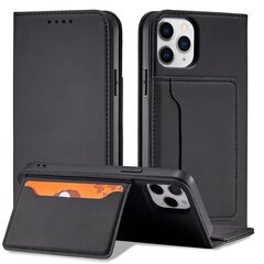 Telefoni kaaned Magnet Card Case for iPhone 12 Pro Max Pouch Card Wallet Card Holder (Black) hind ja info | Telefoni kaaned, ümbrised | kaup24.ee