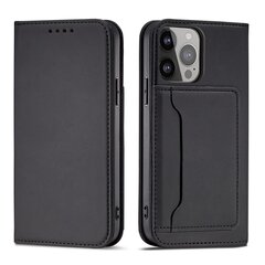 Telefoni kaaned Magnet Card Case for iPhone 13 mini cover card wallet card stand (Black) hind ja info | Telefoni kaaned, ümbrised | kaup24.ee