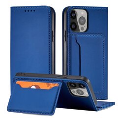 Telefoni kaaned Magnet Card Case for iPhone 13 mini cover card wallet card stand blue (Niebieski) hind ja info | Telefoni kaaned, ümbrised | kaup24.ee
