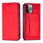 Telefoni kaaned Magnet Card Case for iPhone 13 mini cover card wallet card stand (Red) hind ja info | Telefoni kaaned, ümbrised | kaup24.ee