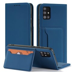 Telefoni kaaned Magnet Card Case Case For Samsung Galaxy A12 5G Pouch Wallet Card Holder Blue (Niebieski) hind ja info | Telefoni kaaned, ümbrised | kaup24.ee