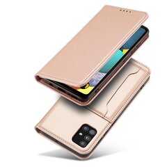 Чехол Hurtel Magnet Card для Samsung Galaxy A12 5G, розовый цена и информация | Чехлы для телефонов | kaup24.ee