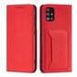 Telefoni kaaned Magnet Card Case Case for Samsung Galaxy A12 5G Pouch Wallet Card Holder (Red) цена и информация | Telefoni kaaned, ümbrised | kaup24.ee