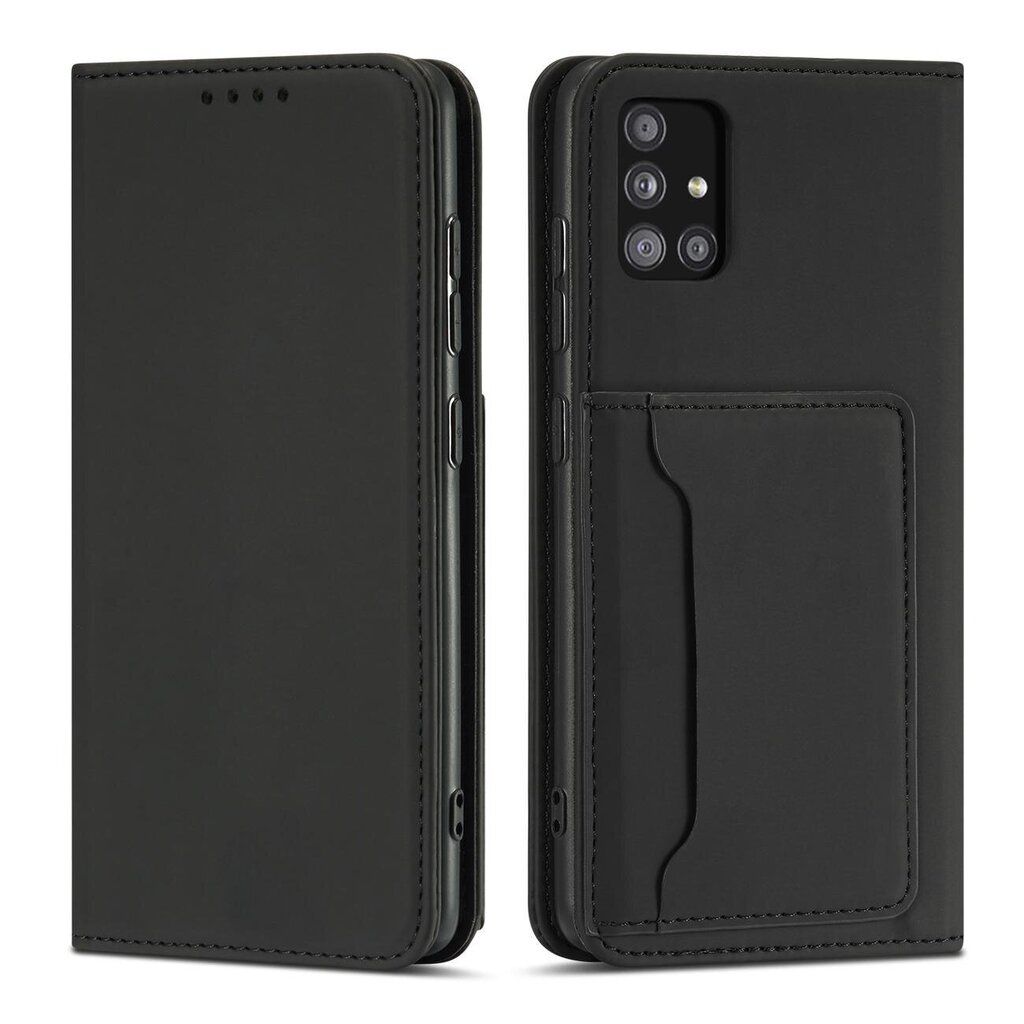 Telefoni kaaned Magnet Card Case Case for Samsung Galaxy A13 5G Pouch Wallet Card Holder (Black) цена и информация | Telefoni kaaned, ümbrised | kaup24.ee