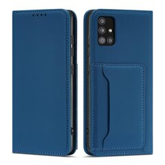 Telefoni kaaned Magnet Card Case Case for Samsung Galaxy A53 5G Pouch Wallet Card Holder Blue (Niebieski) hind ja info | Telefoni kaaned, ümbrised | kaup24.ee