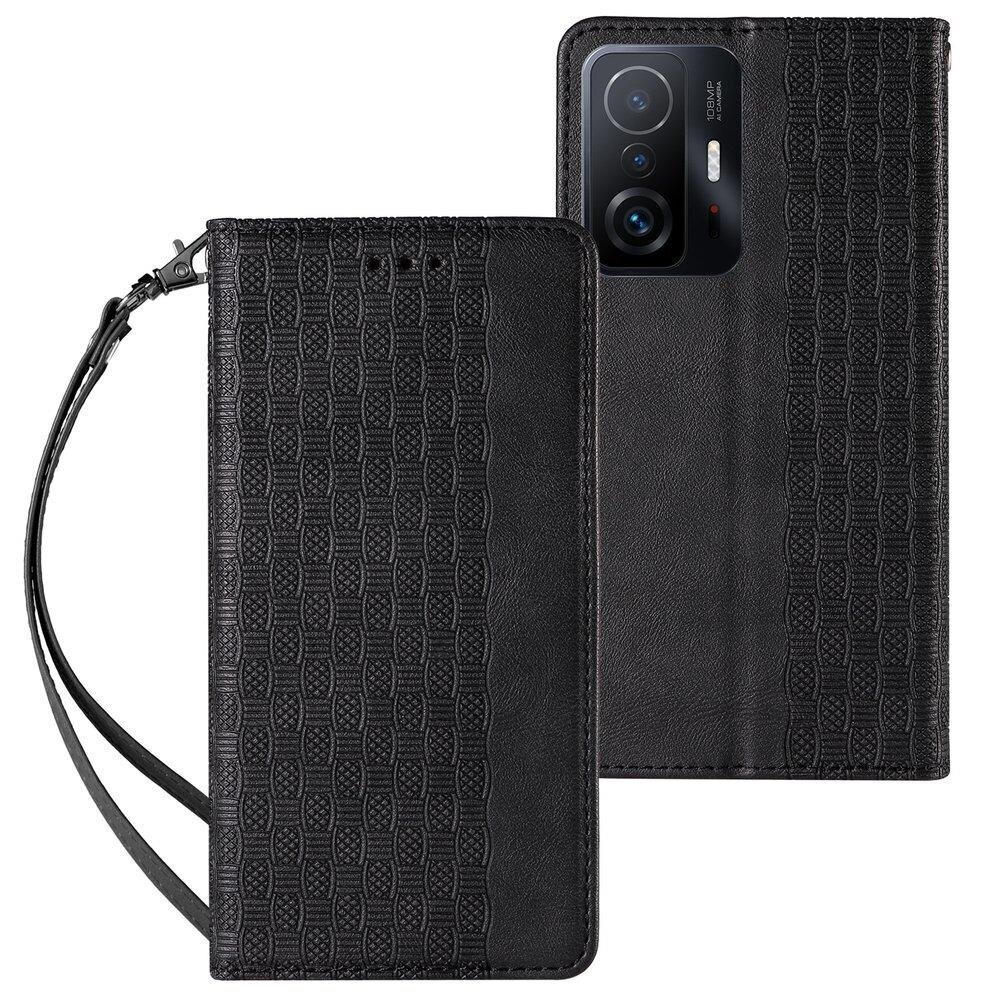 Telefoni kaaned Magnet Strap Case Case for Xiaomi Redmi Note 11 Pouch Wallet + Mini Lanyard Pendant (Black) цена и информация | Telefoni kaaned, ümbrised | kaup24.ee