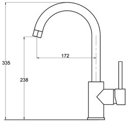 Köögisegisti Aquasanita Sabia 5523, Kroom 001 цена и информация | Кухонные смесители | kaup24.ee