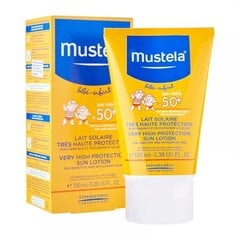 Солнцезащитный лосьон Mustela с очень высокой степенью защиты SPF50+, 100 мл цена и информация | Кремы от загара | kaup24.ee