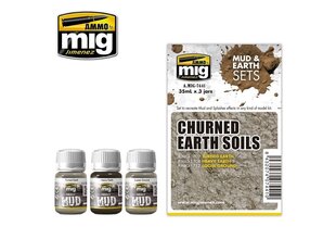 AMMO MIG - Набор эффектов старения CHURNED EARTH SOILS, 7441 цена и информация | Принадлежности для рисования, лепки | kaup24.ee