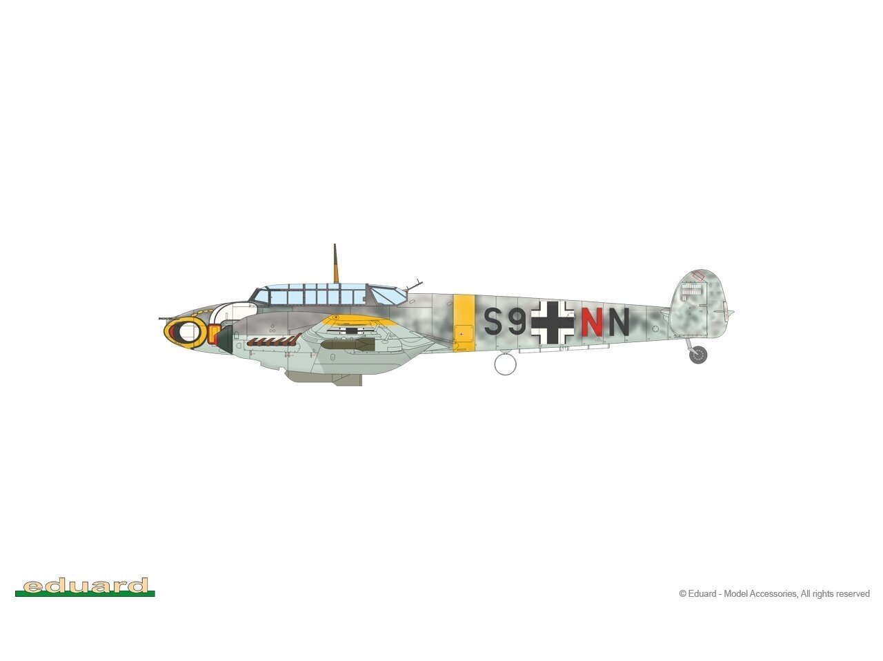 Eduard - Bf 110E Weekend edition, 1/72, 7464 hind ja info | Klotsid ja konstruktorid | kaup24.ee