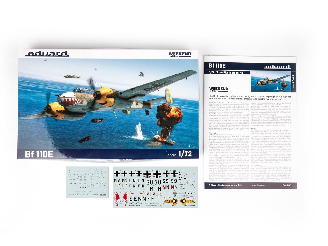 Eduard - Bf 110E Weekend edition, 1/72, 7464 hind ja info | Klotsid ja konstruktorid | kaup24.ee