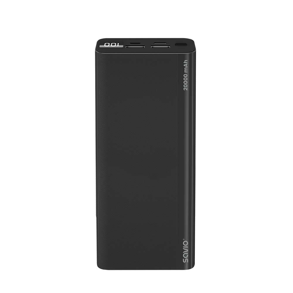 Savio BA-05 20000 mAh Black hind ja info | Akupangad | kaup24.ee