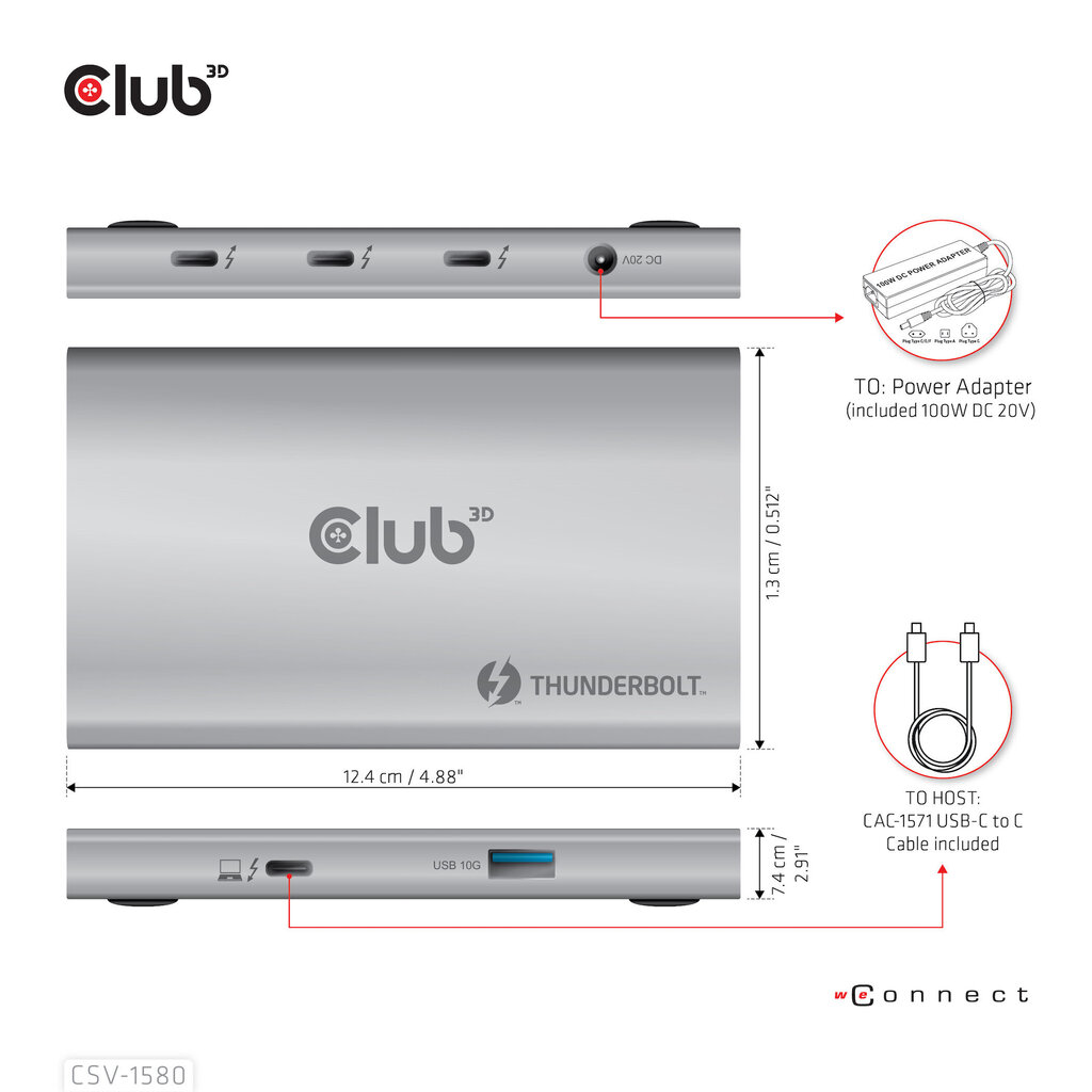 Hub 3D CSV-1580 hind ja info | USB jagajad, adapterid | kaup24.ee