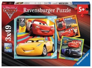 Ravensburger pusle 3x49 tk Autod 3 цена и информация | Пазлы | kaup24.ee