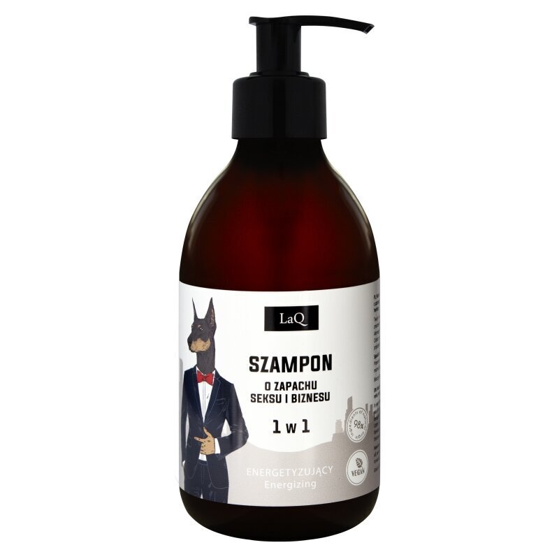 Energiat andev šampoon meestele LaQ LaQ 1in1 Doberman, 300ml цена и информация | Šampoonid | kaup24.ee