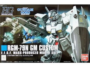 Сборная пластиковая модель Bandai - HGUC RGM-79N GM Custom, 1/144, 57400 цена и информация | Конструкторы и кубики | kaup24.ee