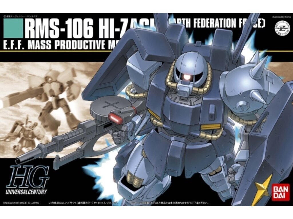 Bandai - HGUC RMS-106 Hi-Zack (Earth Federation Force), 1/144, 60659 hind ja info | Klotsid ja konstruktorid | kaup24.ee