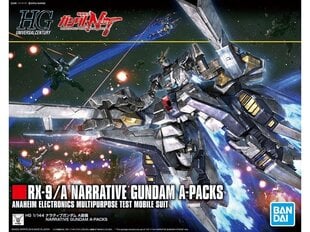Сборная пластиковая модель Bandai - HGUC NT RX-9/A Narrative Gundam A-Packs, 1/144, 55365 цена и информация | Конструкторы и кубики | kaup24.ee