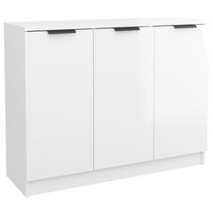 vidaXL puhvetkapp, kõrgläikega, valge, 90,5x30x70 cm tehispuit hind ja info | Elutoa väikesed kapid | kaup24.ee