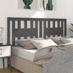 vidaXL voodipeats, hall, 126 x 4 x 100 cm, männipuit hind ja info | Voodid | kaup24.ee