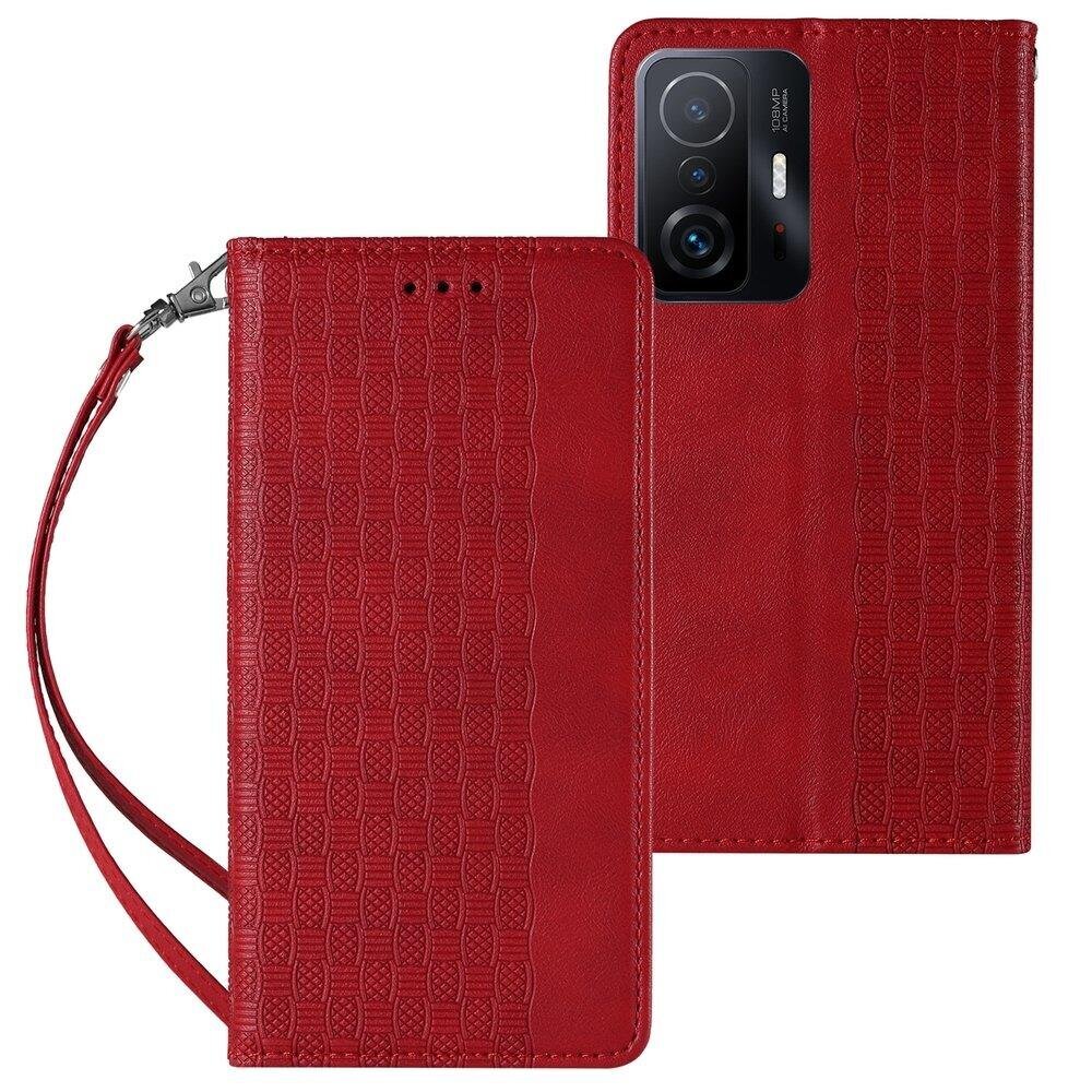 Telefoni kaaned Magnet Strap Case Case for Xiaomi Redmi Note 11 Pro Pouch Wallet + Mini Lanyard Pendant (Red) цена и информация | Telefoni kaaned, ümbrised | kaup24.ee