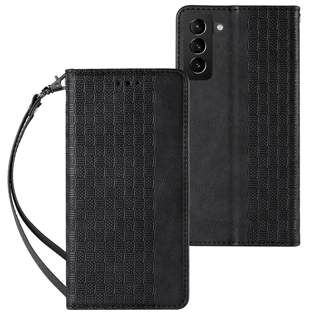Telefoni kaaned Magnet Strap Case Case for Samsung Galaxy S22 + (S22 Plus) Pouch Wallet + Mini Lanyard Pendant (Black) цена и информация | Telefoni kaaned, ümbrised | kaup24.ee