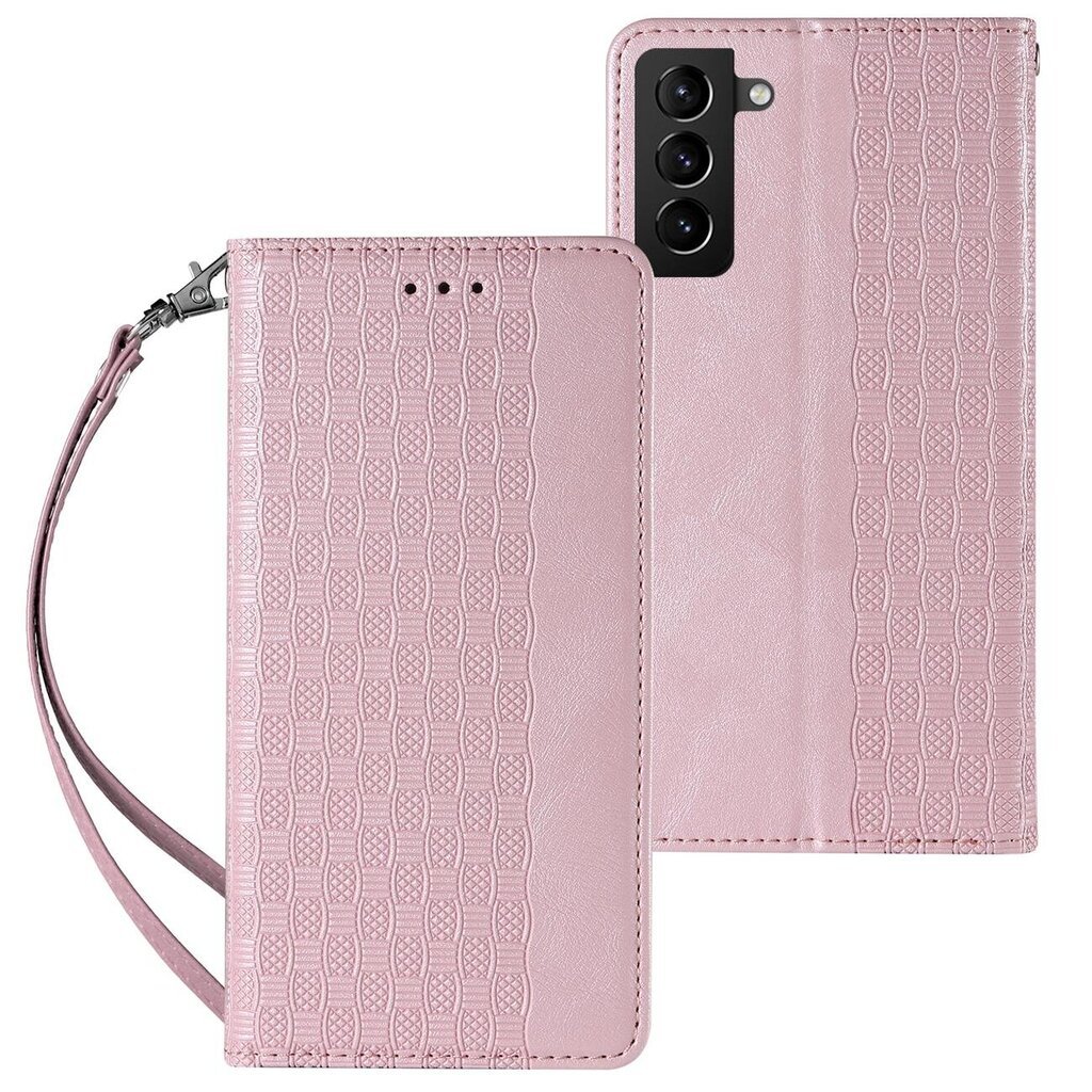 Telefoni kaaned Magnet Strap Case Case for Samsung Galaxy S22 + (S22 Plus) Pouch Wallet + Mini Lanyard Pendant (Pink) цена и информация | Telefoni kaaned, ümbrised | kaup24.ee