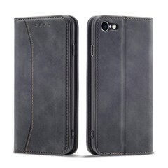 Telefoni kaaned Magnet Fancy Case for iPhone SE 2022 / SE 2020 / iPhone 8 / iPhone 7 Pouch Wallet Card Holder (Black) hind ja info | Telefoni kaaned, ümbrised | kaup24.ee