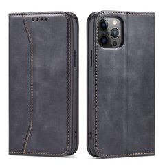 Telefoni kaaned Magnet Fancy Case Case for iPhone 12 Pro Pouch Card Wallet Card Stand (Black) hind ja info | Telefoni kaaned, ümbrised | kaup24.ee