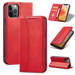 Telefoni kaaned Magnet Fancy Case Case for iPhone 12 Pro Pouch Wallet Card Holder (Red) hind ja info | Telefoni kaaned, ümbrised | kaup24.ee