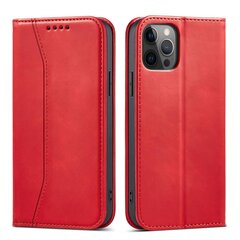 Telefoni kaaned Magnet Fancy Case Case for iPhone 12 Pro Max Pouch Wallet Card Holder (Red) hind ja info | Telefoni kaaned, ümbrised | kaup24.ee