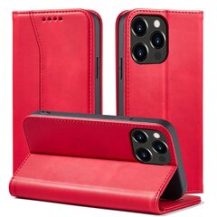 Telefoni kaaned Magnet Fancy Case Case for iPhone 13 Pro Cover Card Wallet Card Stand (Red) hind ja info | Telefoni kaaned, ümbrised | kaup24.ee