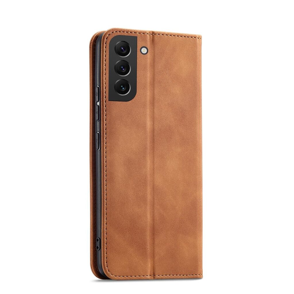 Telefoni kaaned Magnet Fancy Case Case for Samsung Galaxy S22 + (S22 Plus) Pouch Wallet Card Holder (Brown) цена и информация | Telefoni kaaned, ümbrised | kaup24.ee