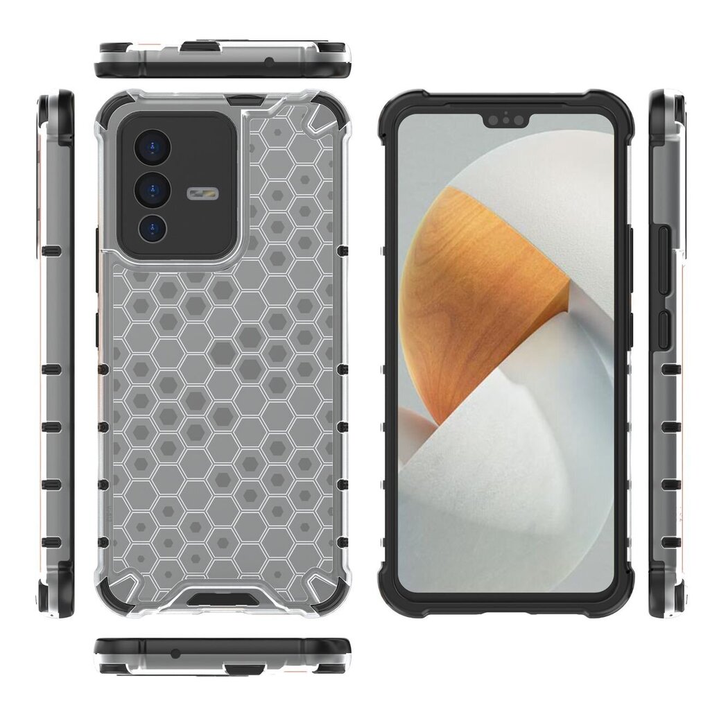 Telefoniümbris Honeycomb case armored cover with a gel frame for Vivo V23 5G (Transparent) цена и информация | Telefoni kaaned, ümbrised | kaup24.ee