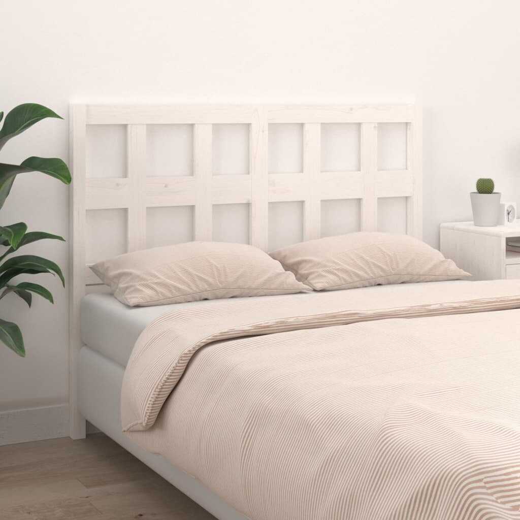 vidaXL voodipeats, valge, 205,5x4x100 cm, männipuit hind ja info | Voodid | kaup24.ee