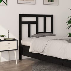 vidaXL voodipeats, must, 95,5 x 4 x 100 cm, männipuit hind ja info | Voodid | kaup24.ee