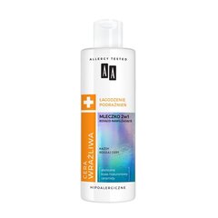 Успокаивающее и увлажняющее молочко для лица  AA Sensitive Skin Soothing Irritations 2in1, 200мл цена и информация | Аппараты для ухода за лицом | kaup24.ee